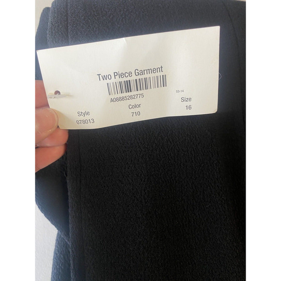 Albert Nipon Womens Size 16 NEW Little Black Dress Classic Casual Office Work - Picture 5 of 15